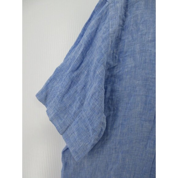 Peter Millar Shirt XL Linen Button Down Pocket Preppy Relaxed Knit - Picture 3 of 9